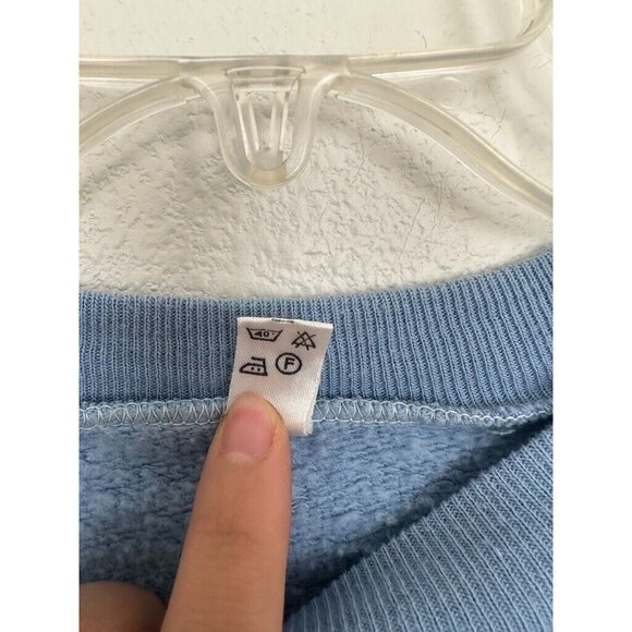 Bella Gerant Alii Vintage 80s 90s Crewneck Light Blue Size M Sport Hinther - Picture 7 of 9